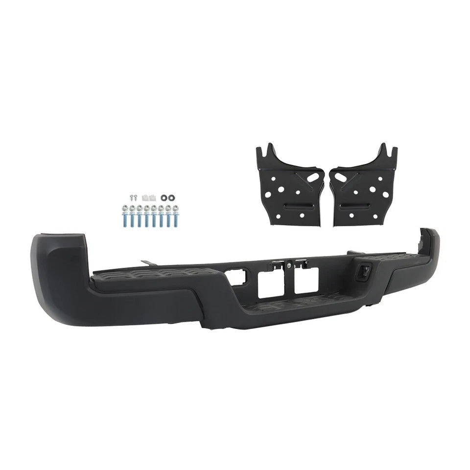 Rear step bumper with mounting brackets for 2016–2023 Toyota Tacoma