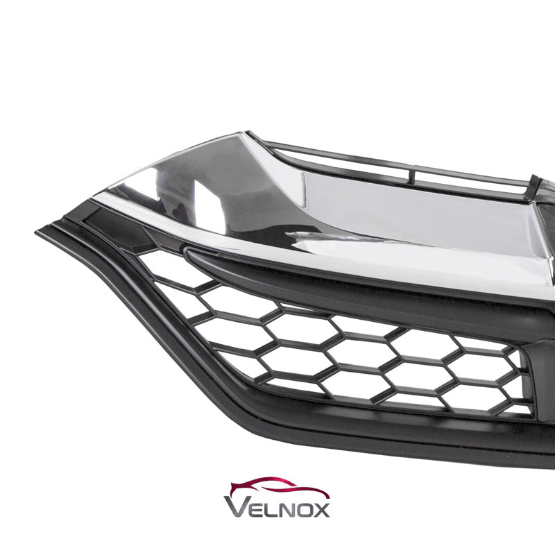 Honeycomb mesh and chrome trim detail of 2017-2019 Honda CR-V HO1200233 grille
