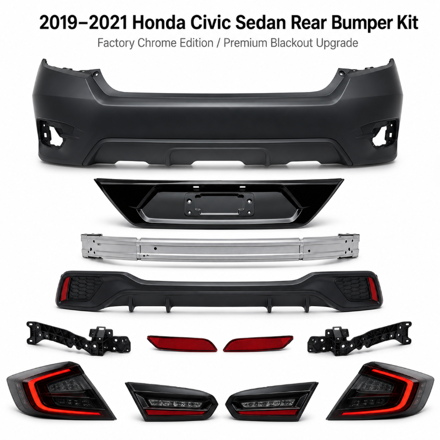 2019–2021 Honda Civic Sedan Rear Bumper Kit