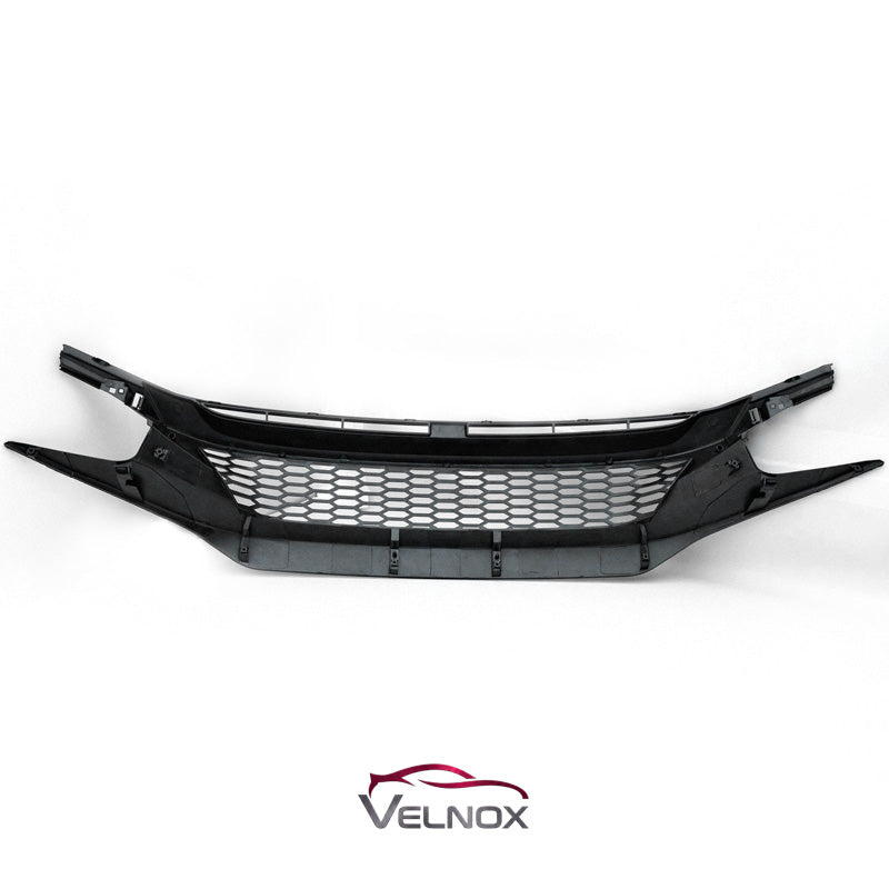 2019-2021 Honda Civic Front Upper Center Honeycomb Grille Glossy Black