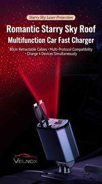 VELNOX Car charger with starry sky projection