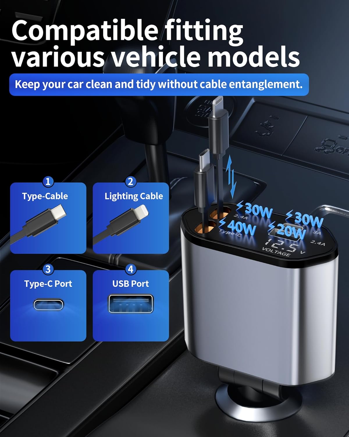 Retractable Car Charger