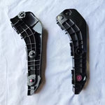 heavy duty metal bumper brackets close up detail