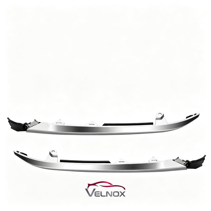 Front view of right and left chrome headlight trims for 2018-2020 Honda Accord
