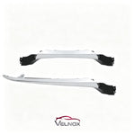 Angled comparison of left and right headlight chrome moldings for 2018-2020 Honda Accord