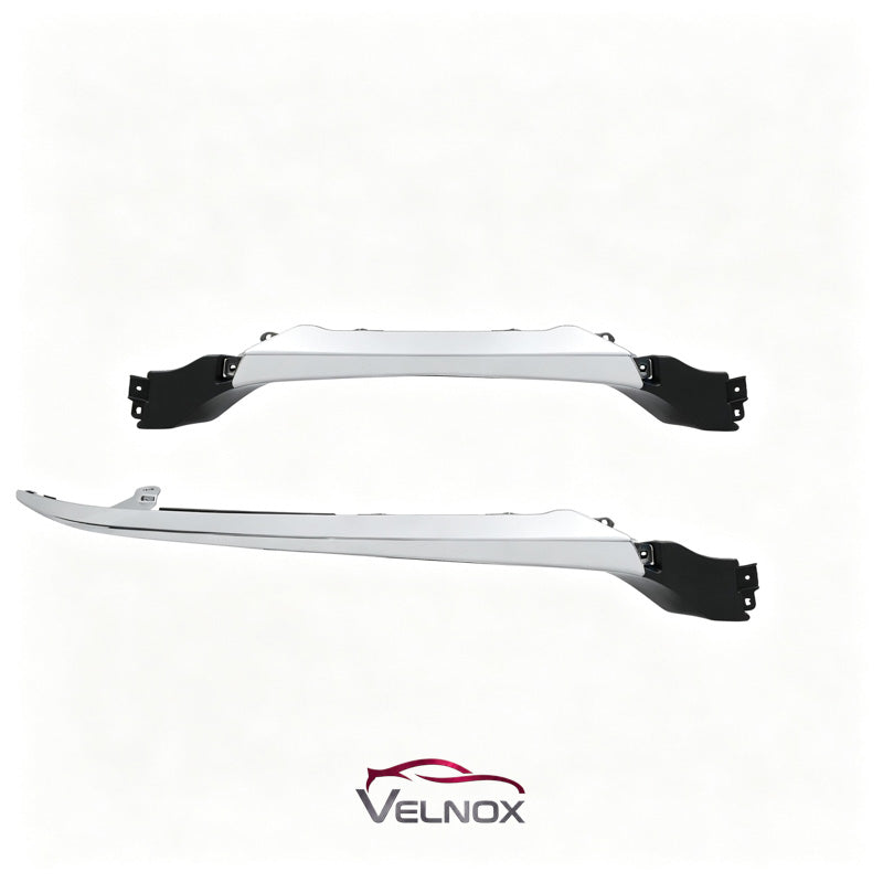 Angled comparison of left and right headlight chrome moldings for 2018-2020 Honda Accord