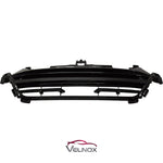 Left angled view of the HO1200224 gloss black front center grille for 2018-2020 Honda Accord