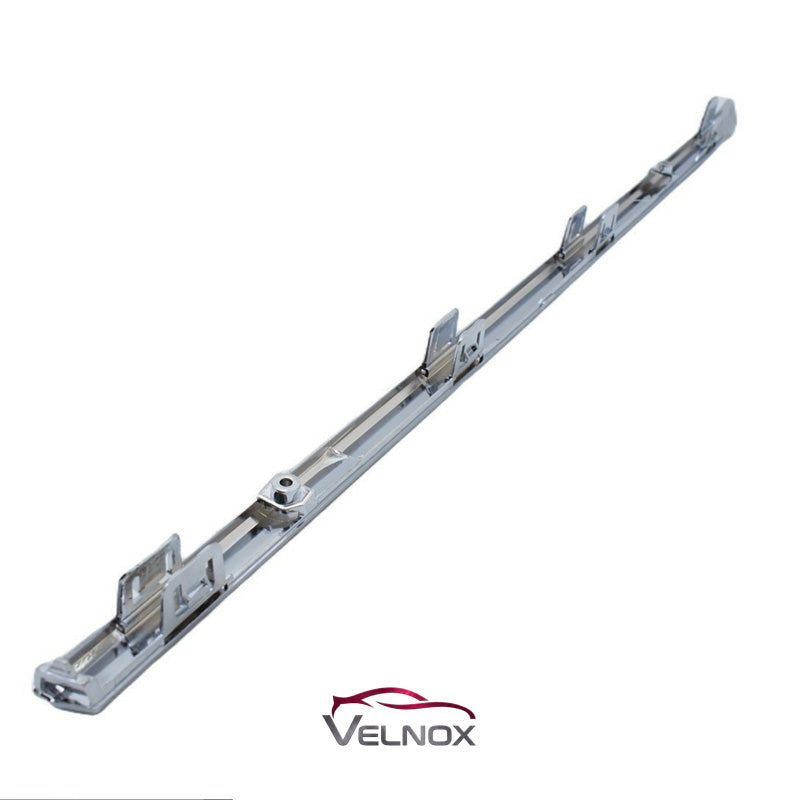 Rear view of the HO1044111 front grille chrome trim and factory-style mounting tabs