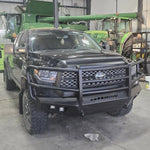 chevy silverado 1500 steel front bumper installed on truck