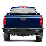 chevy silverado 1500 steel rear bumper installed on truck