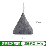Triangle bamboo charcoal odor absorber bag for vehicle and home use