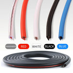 Universal car door edge guard trim available in black white red blue and transparent