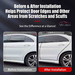 Velnox car door edge guard before and after installation