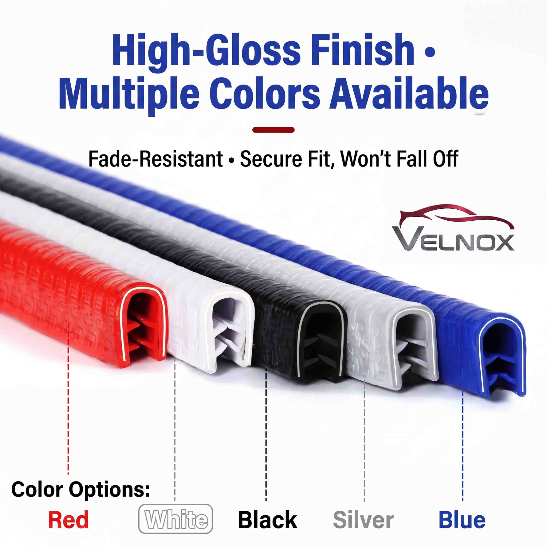 Velnox universal car door edge guard available in multiple colors