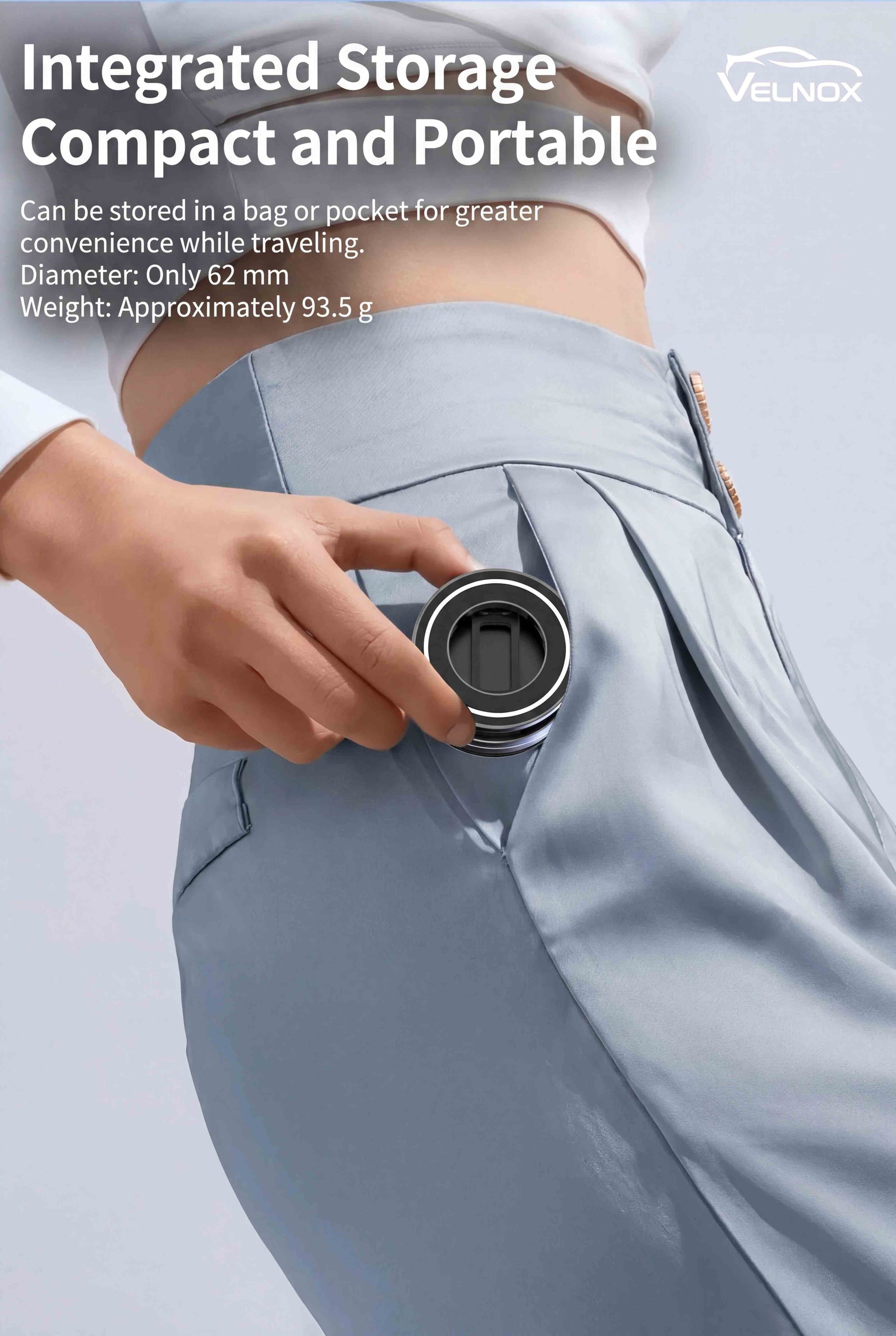 Velnox MagSafe car phone mount with compact portable design