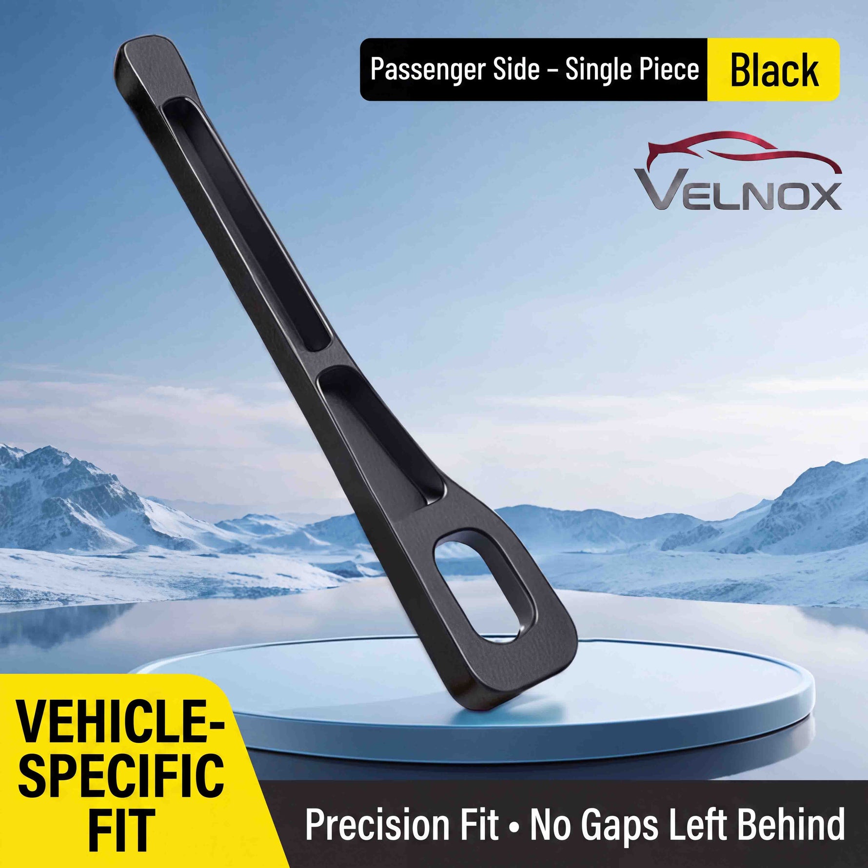 VELNOX passenger side black car seat gap filler